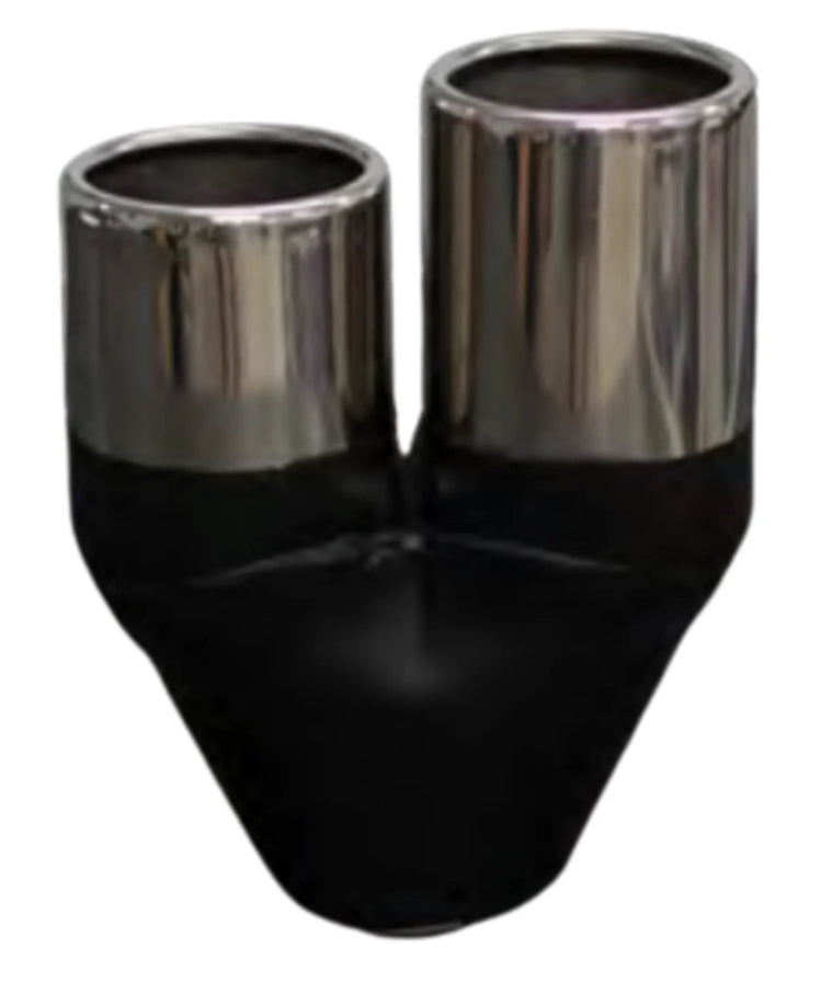 2.5” Rolled In Staggered Twin Exhaust Tip