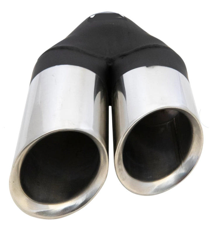 3” Angle Cut Staggered Dual Wall Twin Exhaust Tip