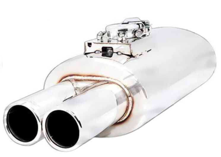 2.5" Flanged Dual Wall Rolled In Twin Varex Muffler