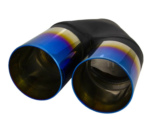 3.5” Titanium Finish Rolled In Twin Exhaust Tip