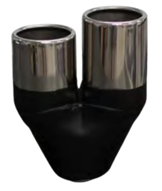 2.5” Rolled In Staggered Twin Exhaust Tip