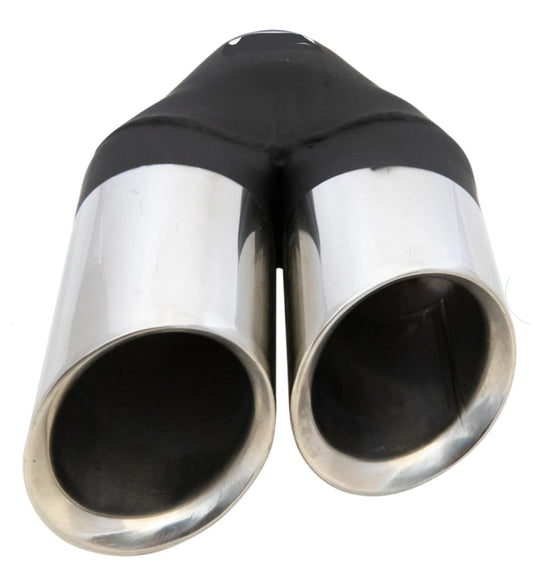 3” Angle Cut Staggered Dual Wall Twin Exhaust Tip