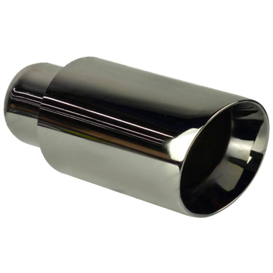 3" Shadow Chrome Dual Wall Angle Cut Exhaust Tip