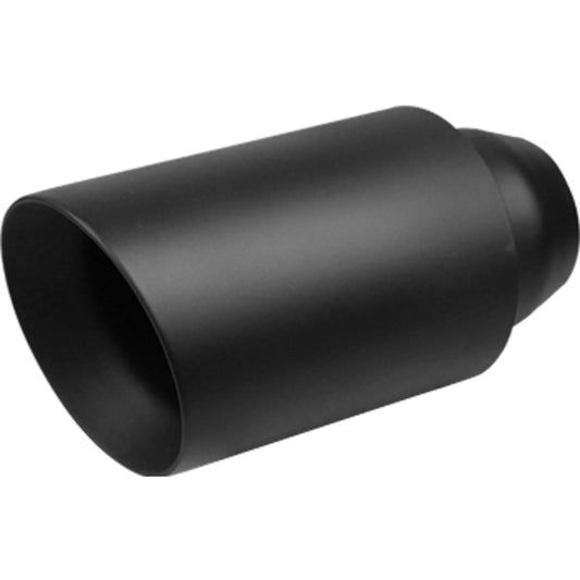 3" Dual Wall Angle Cut Black Exhaust Tip