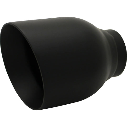 4" 5" Long Dual Wall Black Exhaust Tip
